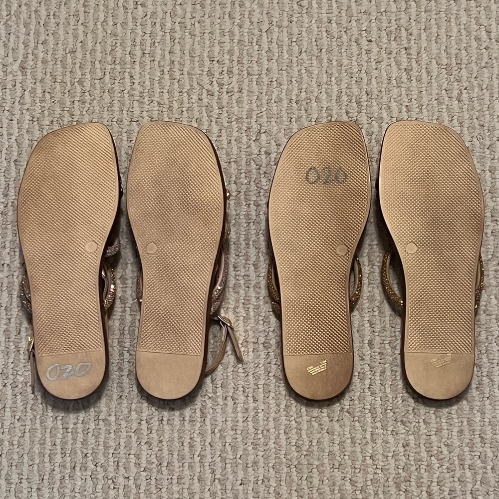 Women's Sandals Collection- Black, Brown, White Sizes 7-7.5 - Picture 5 of 8